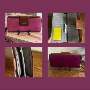 NWT - Fossil Madison Multicolor Zip Around Wallet